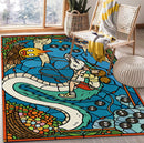 Spirited Away Studio Ghibli Stained Glass Rectangular Area Rug