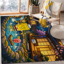 SpongeBob Enjoy Onsen Rectangular Area Rug