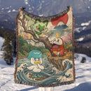 Sprigatito Fuecoco Quaxly Woven Throw Blanket