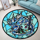 Squirtle Giyu Pokemon Stained Glass Round Rug