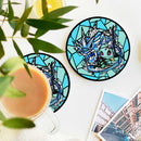 Squirtle Giyu Pokemon Stained Glass Decor Coaster - Gift Idea