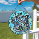 Squirtle Giyu Pokemon Stained Glass Suncatcher