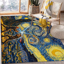 Star Wars Fight Under Starry Night Rectangular Area Rug