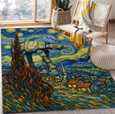Starry Walker Van Gogh Style Rectangular Area Rug
