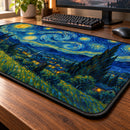 Starry Night Ghibli Totoro Desk Mat