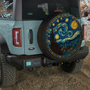 Starry Night Stained Glass Jeep Car Spare Tire Cover