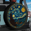 Starry Night Stained Glass Jeep Car Spare Tire Cover