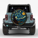 Starry Night Stained Glass Jeep Car Spare Tire Cover