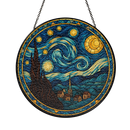 Starry Night Stained Glass Suncatcher