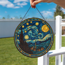 Starry Night Stained Glass Suncatcher