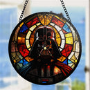 Darth Vader Round Stained Glass Suncatcher
