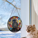 Darth Vader Round Stained Glass Suncatcher
