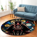 Darth Vader Stained Glass Round Rug