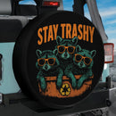Funny Raccoon Stay Trashy Car Spare Tire Cover