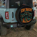 Funny Raccoon Stay Trashy Car Spare Tire Cover