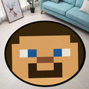 Steve Face Pixel Round Rug