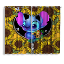 Stitch Sunflower Zipper Window Curtain