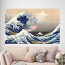 Stitch The Great Wave Japan - Living Room - Canvas Wall Art - Print - Wall Decor