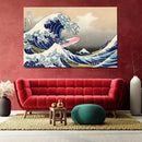 Stitch The Great Wave Japan - Living Room - Canvas Wall Art - Print - Wall Decor