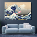 Stitch The Great Wave Japan - Living Room - Canvas Wall Art - Print - Wall Decor