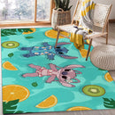 Stitch và Angel Lilo & Stitch Summer Rectangular Area Rug