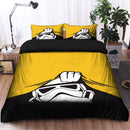 Stormtrooper Peek Under The Blanket Yellow Bedding Set