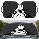 Stormtrooper Peek Under The Blanket Gray Car Auto Sunshades