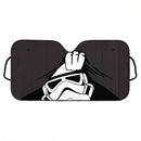 Stormtrooper Peek Under The Blanket Gray Car Auto Sunshades