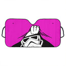 Stormtrooper Peek Under The Blanket Pink Car Auto Sunshades