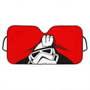 Stormtrooper Peek Under The Blanket Red Car Auto Sunshades