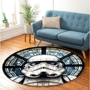 Stormtrooper Star War Stained Glass Round Rug