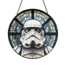 Stormtrooper Round Stained Glass Suncatcher