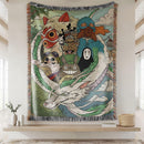 Studio Ghibli Inspired  Woven Throw Blanket