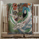 Studio Ghibli Inspired  Woven Throw Blanket