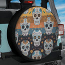 Sugar Skull Pattern Jeep Car Spare Tire Cover