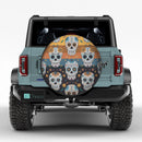 Sugar Skull Pattern Jeep Car Spare Tire Cover