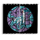 Suicune Pokemon Stained Glass Window Curtain