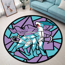 Suicune Pokemon Stained Glass Round Rug
