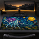 Suicune Pokemon Starry Night Desk Mat