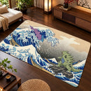 Suicune x Tyranitar Pokemon The Great Wave Rectangular Area Rug