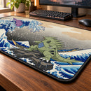 Suicune x Tyranitar Pokemon The Great Wave Desk Mat