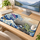 Suicune x Tyranitar Pokemon The Great Wave Desk Mat