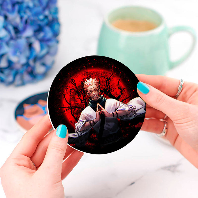 Sukuna Moonlight Ceramic Decor Coaster - Gift Idea