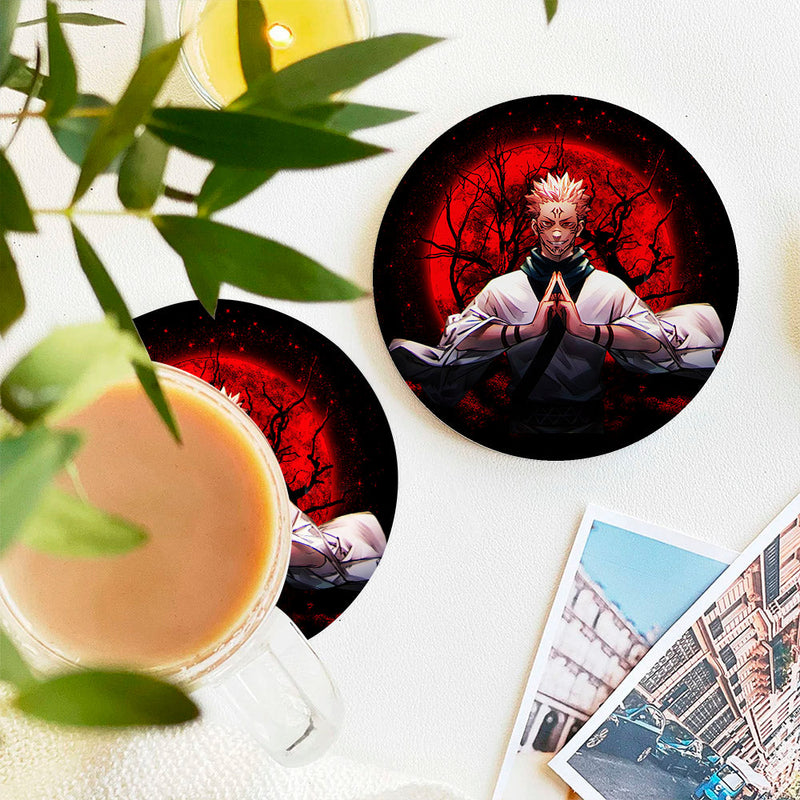 Sukuna Moonlight Ceramic Decor Coaster - Gift Idea