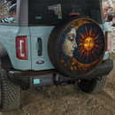Sun Moon Stained Glass Jeep Car Spare Tire Cover