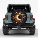 Sun Moon Zodiac Stained Glass Jeep Car Spare Tire Cover