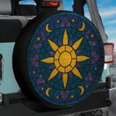 Sun and Moon Stained Glass Jeep Car Spare Tire Cover