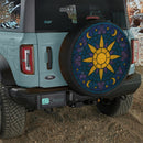 Sun and Moon Stained Glass Jeep Car Spare Tire Cover