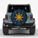 Sun and Moon Stained Glass Jeep Car Spare Tire Cover