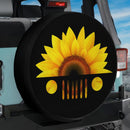 Sunflower Jeep Car Spare Tire Cover